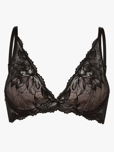 Calvin Klein biustonosz z fiszbinami Kobiety Koronka czarny, 75C. Czarne biustonosze CALVIN KLEIN, bez wzorów, z koronki. Za 229.95 zł.