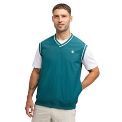 Męska wiatroszczelna kamizelka golfowa Siroko Putt Teal. Zielone kamizelki męskie SIROKO, m. Za 211.00 zł.