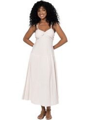 Aller Simplement Sukienka w kolorze białym rozmiar: 34/36. Białe sukienki damskie Aller Simplement, bez wzorów, bez kołnierzyka, bez ramiączek, maxi. Za 82.99 zł.