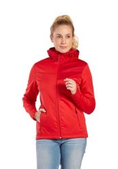 Kurtka damska Erima Softshell Performance. Czerwone kurtki softshell damskie Erima, m, bez wzorów, z materiału, z kapturem. Za 179.20 zł.