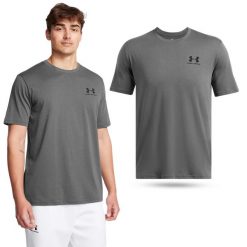 Koszulka fitness męska UNDER ARMOUR 1326799 z krótkim rękawem. Brązowe t-shirty sportowe męskie Under Armour, m, bez ramiączek, na fitness i siłownię. Za 99.00 zł.
