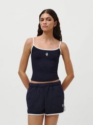 LeGer Top "Ela" w kolorze granatowo-białym rozmiar: 34. Niebieskie topy damskie LeGer, bez wzorów, bez kołnierzyka. Za 56.99 zł.