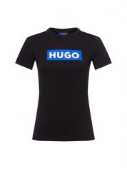HUGO BLUE Koszulka - Classic Tee_B Kobiety Bawełna czarny|niebieski, S. Czarne t-shirty damskie HUGO BLUE, s, bez wzorów, z bawełny, bez kołnierzyka. Za 129.95 zł.
