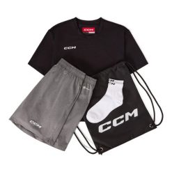 CCM - Zestaw do drylandu - Dorośli - Czarny - L. Czarne szorty męskie CCM, bez wzorów. Za 391.28 zł.