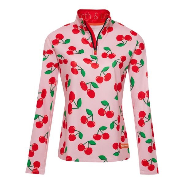 Bluza narciarska Damska Gareth & Lucas The One Hundred and Eight. Czerwone bluzy bez kaptura damskie GARETH & LUCAS, z elastanu. Za 229.99 zł.