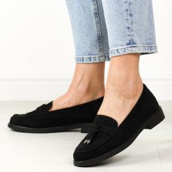 Czarne zamszowe mokasyny damskie Vinceza 58234. Czarne mokasyny damskie VINCEZA, ze skóry. Za 159.00 zł.