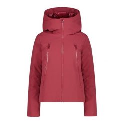Damska kurtka z kapturem CMP. Czerwone kurtki damskie CMP, bez wzorów, z kapturem. Za 675.50 zł.