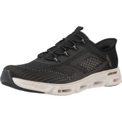 Buty SKECHERS GILDE STEP GRATIFY Czarny. Czarne buty sportowe na co dzień damskie Skechers, bez wzorów, trekkingowe, Skechers Sport. Za 449.64 zł.
