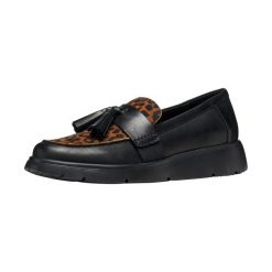 Buty GEOX D ARLARA Nadruk zwierzęcy. Czarne obuwie treningowe damskie Geox, do biegania. Za 390.99 zł.