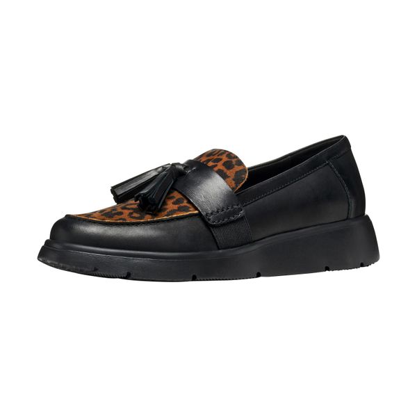 Buty GEOX D ARLARA Nadruk zwierzęcy. Czarne obuwie treningowe damskie Geox, do biegania. Za 390.99 zł.