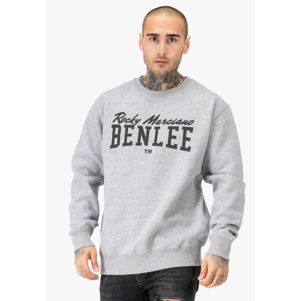 Bluza z okrągłym dekoltem, regularny krój Benlee Rinston. Czarne bluzy bez kaptura męskie Benlee, xl, z bawełny. Za 227.50 zł.