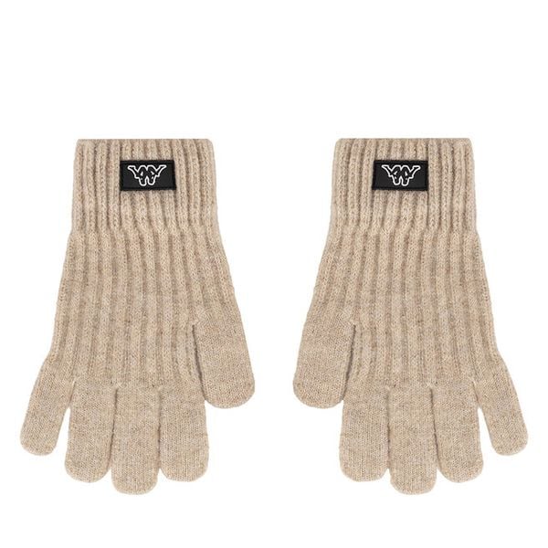 Rękawiczki Kappa. Brązowe rękawiczki damskie Kappa, bez wzorów, z dzianiny. Za 39.99 zł.