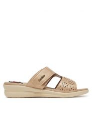 Go Soft Klapki LAH3T9092-5 Beżowy. Brązowe klapki damskie GO SOFT, bez wzorów, z materiału, bez obcasa. Za 119.99 zł.