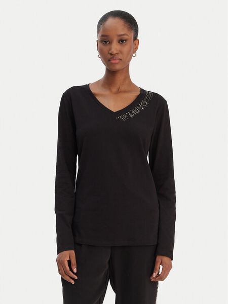 Liu Jo Sport Bluzka TA6053 JS003 Czarny Regular Fit. Czarne bluzki sportowe damskie Liu Jo Sport, l, z bawełny, bez kołnierzyka, bez ramiączek. Za 259.99 zł.