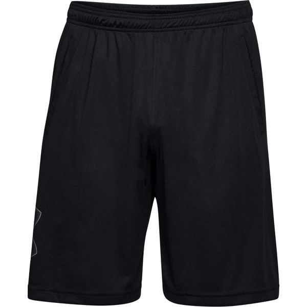 Spodnie sportowe męskie Under Armour Tech Graphic Short. Czarne spodnie sportowe męskie Under Armour, m, z materiału, na fitness i siłownię. Za 148.60 zł.