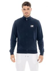 Bluza z bawełna z pełny zamek błyskawiczny na co dzień. Czarne bluzy bez kaptura męskie LEONE 1947 APPAREL, l, z bawełny. Za 273.65 zł.