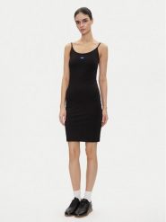 HUGO Sukienka codzienna Narya 50538896 Czarny Slim Fit. Czarne sukienki damskie Hugo, na co dzień, m, bez wzorów, z bawełny, bez kołnierzyka, bez ramiączek, proste. Za 249.99 zł.