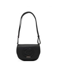 Guess Torebka Calebra Mini HWBG95 36780 Czarny. Czarne listonoszki damskie Guess, z aplikacjami, ze skóry, bez dodatków. Za 379.99 zł.