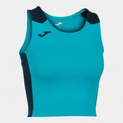 Tank top do biegania damski Joma Record II Crop top. Niebieskie topy damskie Joma, xl, bez wzorów, bez kołnierzyka. W wyprzedaży za 111.20 zł.