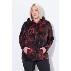 Damskie Kurtka polarowa wzór w kwiaty kaptur długi rękaw. Czarne kurtki damskie Ulla Popken, plus size, bez wzorów, z materiału, bez kaptura. Za 239.99 zł.
