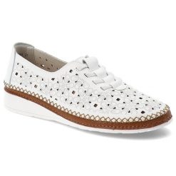 Półbuty damskie Filippo, ze skóry naturalnej ażurowa cholewka ozdobne przeszycia sznurowane lekka podeszwa casual komfortowe, białe, DP7624/26. Białe półbuty damskie Filippo, w ażurowe wzory, ze skóry, casualowe, bez obcasa, na płaskiej podeszwie. Za 169.00 zł.