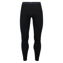 Legginsy termoaktywne męskie Icebreaker Merino 260 Tech. Czarne bielizna termoaktywna męska Icebreaker, m, bez wzorów, z wełny. Za 463.85 zł.