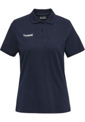 Koszulka tenisowa polo damska Hummel Go Cotton Polo Woman. Niebieskie bluzki sportowe damskie HUMMEL, s, z bawełny, bez kołnierzyka, bez ramiączek. Za 166.50 zł.