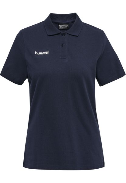 Koszulka tenisowa polo damska Hummel Go Cotton Polo Woman. Niebieskie bluzki sportowe damskie HUMMEL, s, z bawełny, bez kołnierzyka, bez ramiączek. Za 129.00 zł.