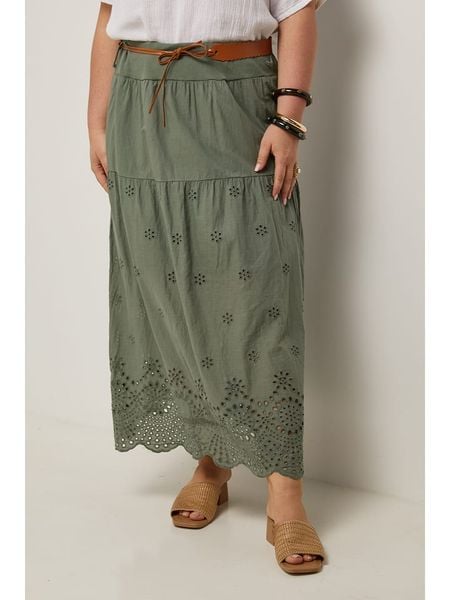 Curvy Lady Spódnica w kolorze khaki rozmiar: 40/42. Brązowe spódniczki damskie Curvy Lady, bez wzorów, ze skóry, klasyczne, z standardowym stanem, maxi, proste. Za 109.00 zł.