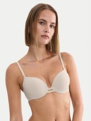 Triumph Biustonosz z fiszbiną Body Make-Up Illusion 10226400 Beżowy. Brązowe body damskie Triumph, bez wzorów, z syntetyku. Za 189.99 zł.