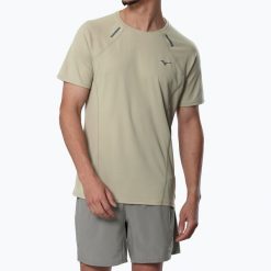 Koszulka do biegania męska Mizuno Active DryAeroFlow Tee. Brązowe t-shirty sportowe męskie Mizuno, l, z materiału, bez ramiączek, do biegania. Za 229.99 zł.
