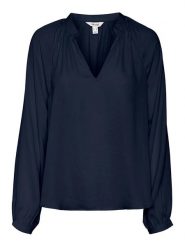Vero Moda Bluzka w kolorze granatowym rozmiar: XS. Niebieskie bluzki damskie Vero Moda, xs, bez wzorów, bez kołnierzyka, bez ramiączek. Za 39.40 zł.