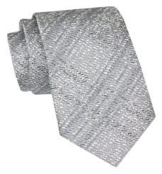 Klasyczny Krawat Męski - ALTIES - Popielaty. Szare krawaty i muchy męskie Alties, bez wzorów, z tkaniny, eleganckie. Za 49.00 zł.