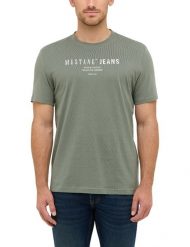 Męski T-Shirt Mustang Style Austin Agave Green 1016867 6473. Zielone t-shirty męskie Mustang, l, bez wzorów, bez kołnierzyka. W wyprzedaży za 39.99 zł.