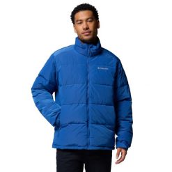 Kurtka sportowa męska Pike Lake Novelty Jacket. Niebieskie kurtki treningowe męskie Columbia, l, bez wzorów, z materiału, trekkingowe. Za 479.99 zł.