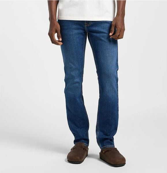 LEE MĘSKIE SPODNIE JEANSOWE LEE RIDER INDIGO STREET 112365757. Niebieskie spodnie materiałowe męskie Lee, bez wzorów, z jeansu, street. Za 219.99 zł.
