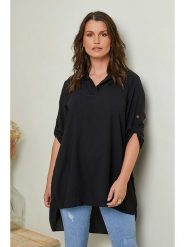 Curvy Lady Bluzka w kolorze czarnym rozmiar: 48/50. Czarne bluzki damskie Curvy Lady, bez wzorów, klasyczne, bez kołnierzyka, bez ramiączek. Za 100.95 zł.