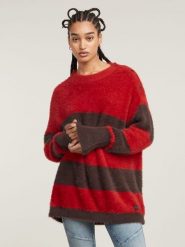 G-Star Sweter w kolorze czerwono-brązowym rozmiar: XL. Brązowe swetry klasyczne damskie G-Star, xl, bez kołnierzyka. Za 277.36 zł.