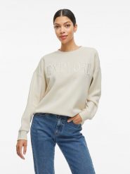 Vila Bluza w kolorze kremowym rozmiar: XL. Brązowe bluzy bez kaptura damskie Vila, xl. Za 114.17 zł.