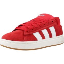 Buty ADIDAS COURT ALPHA Czerwony. Czerwone buty trekkingowe męskie Adidas, z tkaniny, bez zapięcia, trekkingowe. W wyprzedaży za 366.00 zł.