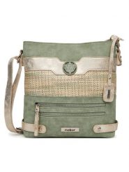 Rieker Torebka H1346-52 Zielony. Zielone listonoszki damskie Rieker, bez wzorów, z materiału, bez dodatków. Za 229.99 zł.