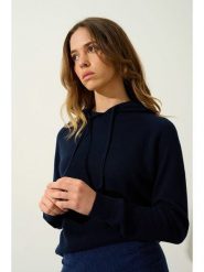 AUTHENTIC CASHMERE Kaszmirowy sweter "Yarlside" w kolorze granatowym rozmiar: XXL. Niebieskie swetry klasyczne damskie AUTHENTIC CASHMERE, na lato, xxl, z kaszmiru, bez kołnierzyka. Za 272.31 zł.