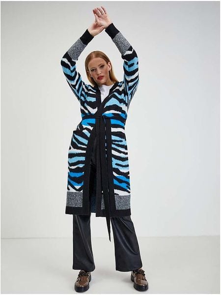 Orsay Kardigan w kolorze czarno-niebieskim rozmiar: L. Czarne kardigany damskie ORSAY, l, bez wzorów, z tkaniny. Za 104.39 zł.