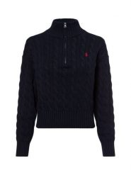 Polo Ralph Lauren Sweter z dzianiny Kobiety Bawełna niebieski, XL. Niebieskie swetry klasyczne damskie Polo Ralph Lauren, xl, z bawełny, bez kołnierzyka. Za 849.95 zł.