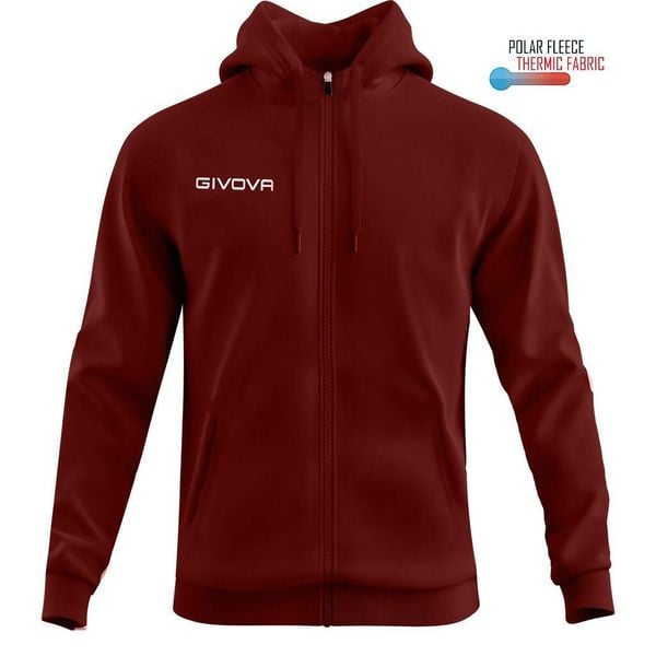 Sportowa Bluza Givova Polarfleece 500 do Aktywności na Świeżym Powietrzu. Brązowe bluzy bez kaptura męskie Givova, z poliesteru. Za 92.02 zł.