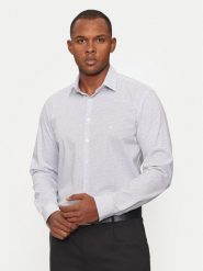 Calvin Klein Koszula K10K114023 Biały Slim Fit. Białe koszule męskie CALVIN KLEIN, m, bez wzorów, z bawełny, bez kołnierzyka, bez ramiączek. Za 219.99 zł.