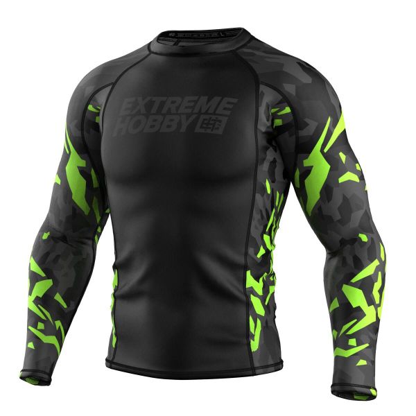 Koszulka sportowa męska Rashguard do MMA EXTREME HOBBY BLACK PANTHER. Czarne bielizna termoaktywna męska EXTREME HOBBY, m, bez wzorów, z bawełny. Za 198.00 zł.