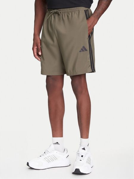 Adidas Szorty sportowe Essential 3-Stripes Chelsea JE6434 Khaki Regular Fit. Brązowe szorty męskie Adidas, m, z syntetyku. Za 89.99 zł.