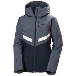 Damska kurtka narciarska Helly Hansen Edge 3.0. Szare kurtki damskie Helly Hansen, na zimę, bez wzorów, z kapturem. Za 1,381.50 zł.