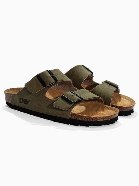 Sunbay Klapki "Trefle" w kolorze khaki rozmiar: 42. Brązowe klapki damskie Sunbay, bez wzorów, bez obcasa. Za 174.95 zł.